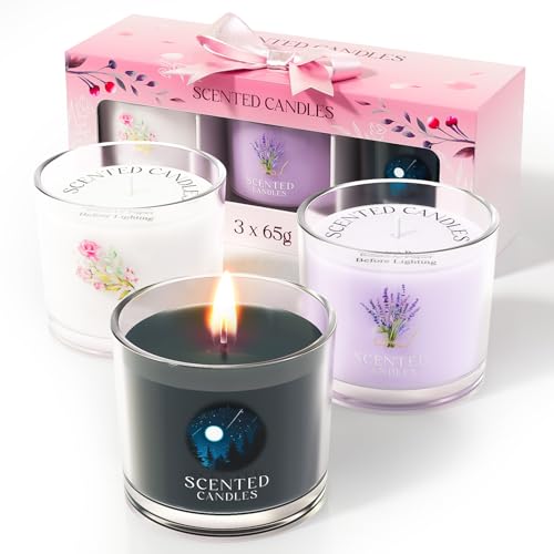 CHILLFLAME Scented Candles Gifts for Men, Candle Gift Set for Her, 3 Scented Votive Candles, Birthday Gifts for Women/Men...