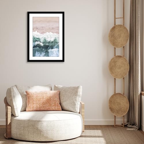 Americanflat 20x28 Picture Frame with Polished Plexiglass - Use as 16x24 Frame with Mat or Display 20x28 Photo Without Mat...
