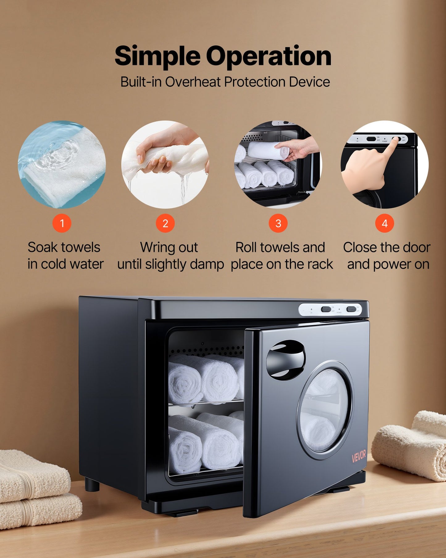 Hot Towel Warmer, 5 Gal Large Towel Warmer Cabinet With See Through Window, Clip & Stainless Steel Racks, Holds Up 36 Towels, All-Round Heating Cabinet For Spa, Barber, Manicures, Massage, Salon