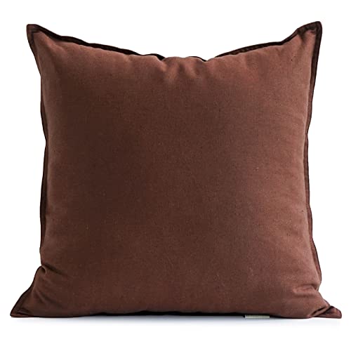 Jeanerlor Solid Cotton Linen Decoration 18"x18" Throw Pillow Cushion Case Special Pillow Cover Delicate Decorative Pillowc...