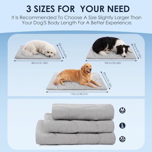 ASENKU Dog Cooling Mat, Portable & Durable Cooling Mat for Dogs, Summer Anti-Slip Breathable Cooling Bed for Medium-Large ...