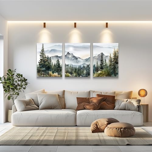 MHARTK66 Wall Art for Living Room Modern Wall Decor for Bedroom Office Decor Abstract Mountain Forest Landscapes Ink Paint...
