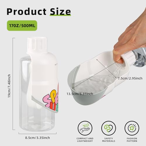 Dog Water Bottle, Leakproof Portable Water Bottle for Dogs, Dog Travel Water Bottles with Convenient Bottles Strap, Dog Tr...