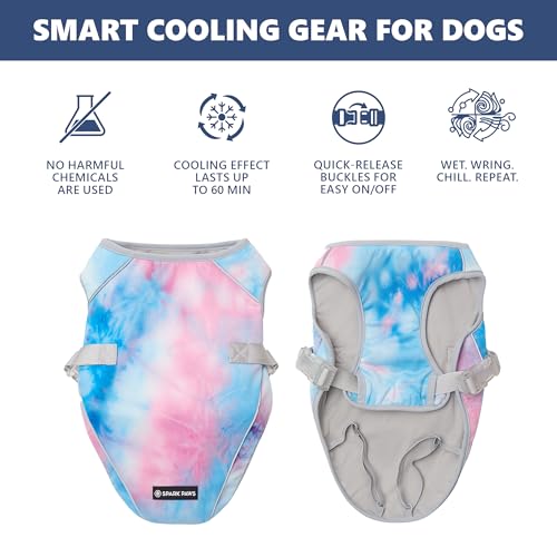 Spark Paws Dog Cooling Vest - SPF 50 UV Sun Protection - Summer Heat Relief Gear for Dogs, Lightweight, Evaporative Coolin...