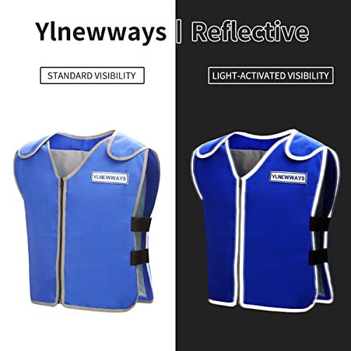 YLNEWWAYS Cooling Vest for Men&Women, Ice Reflective Vest with 24 PCS Ice Packs, Cool Jacket for Hot Weather with Pockets,...