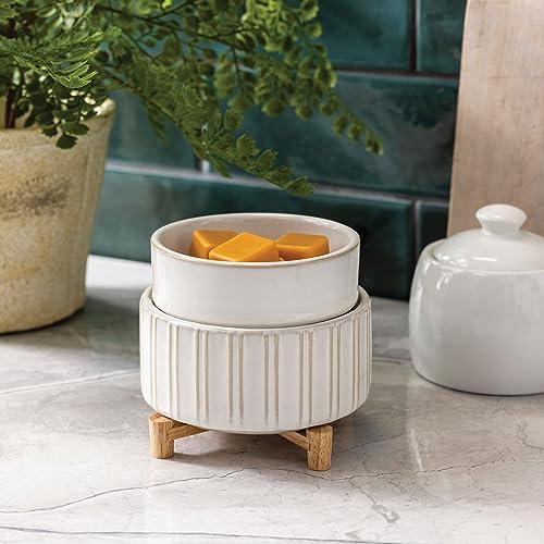 Candle Warmers ETC 2-in-1 Candle and Fragrance Warmer for Warming Scented Candles or Wax Melts and Tarts with to Freshen R...