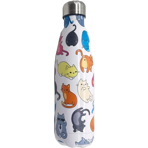 Makachen Cat Insulated Sport Water Bottles Stainless Steel Travel Mugs BPA Free Tumbler For Outdoor Camping Travel 20oz