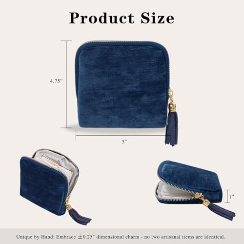 Stratalife Travel Jewelry Case Organizer for Women Wedding Gift Portable Jewelry Box with Small Pouches for Healing Crysta...