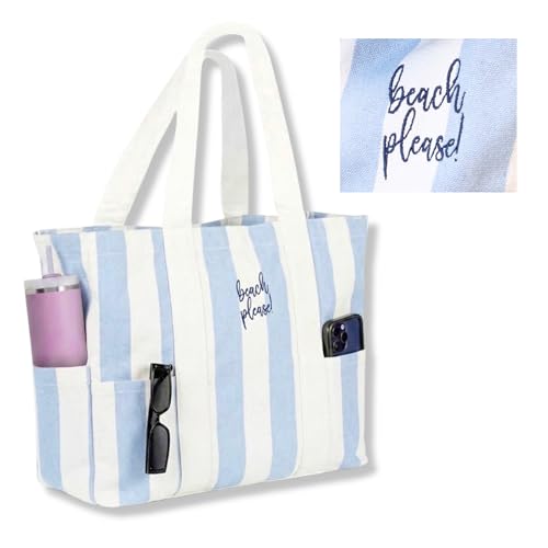 Folkulture Beach Bags for Women Large Waterproof Beach Tote Bag Zipper Beach Bags Waterproof Sandproof