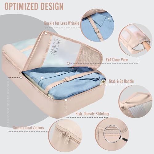 Veken 8 Set Packing Cubes, Cruise Ship Travel Essentials Accessories for Beach Vacation, Personalized Gifts for Women Mom ...