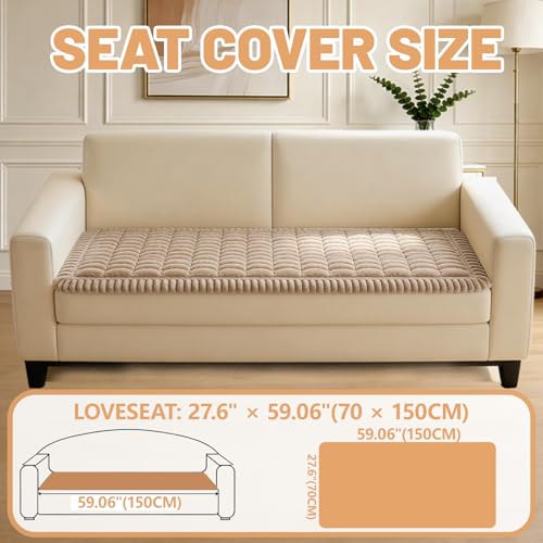 Couch Cover for Dogs Washable,Non Slip Fuzzy Durable Couch Covers for 3 Cushion Sofa Pet Friendly Sofa Cover Dog Thick Sof...