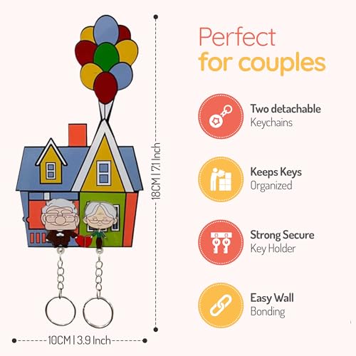 BLUKSYBU Matching Keychains for Couples - Cute Couple Keychain Set for Boyfriend and Girlfriend - Anniversary, Valentine’s...