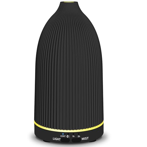 URPOWER 100ML Essential Oil Diffuser Ultrasonic Cool Mist Humidifier with 7 LED Lights, Timer & Auto-Off Quiet Aromatherap...