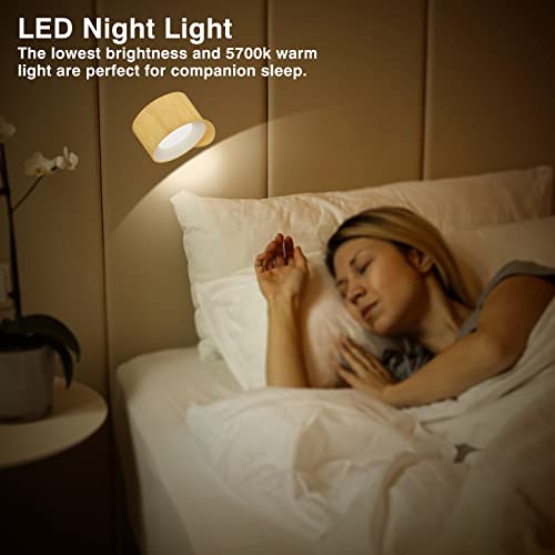 Koopala LED Sconces, Wall Mounted Lamps with Rechargeable Battery Operated USB Port 3 Color Temperatures & 3 Brightness Le...