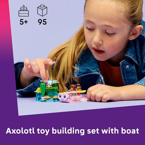 LEGO Friends Axolotl Adventure Boat Building Toy for Girls & Boys - Pretend Play Set for Kids, Ages 5+ - W/Leo Minidoll, A...