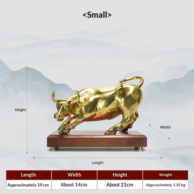 Bronze Ox Craftsmanship American-style Office Desk Home Decor Item