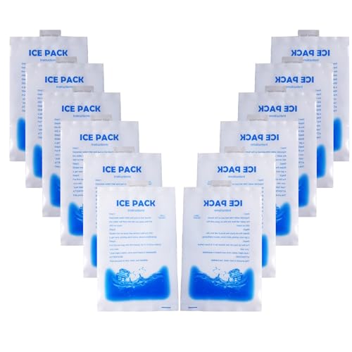 12Pcs Gel Ice Packs for Cooling Vest - Cold Packs for Ice Cooling Safety Vest, Reusable Ice Packs for Injuries Food Preser...