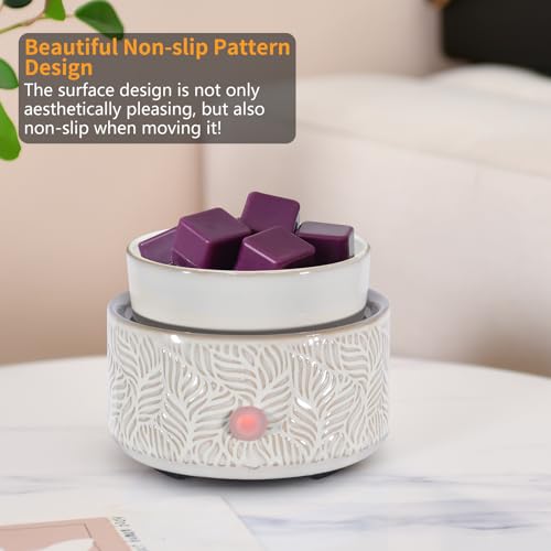 copinpin Electric Wax Melt Warmer 4-in-1 Candle Warmer for Scented Wax Melter Cute Ceramic Fragrance Wax Burner for Home O...