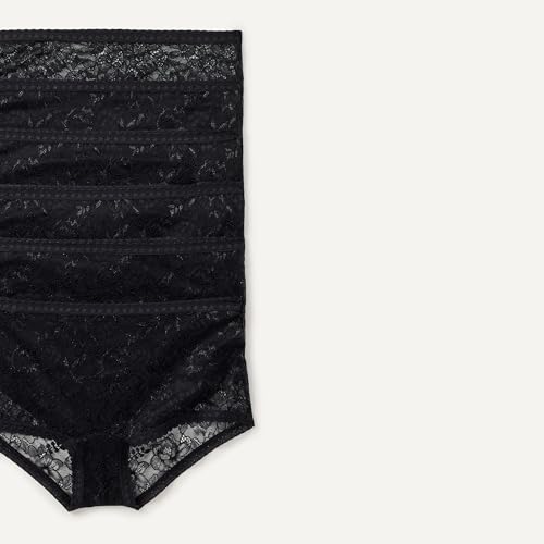 Amazon Essentials Women's Stretch All Over Lace Boyshort Panties, Pack of 6
