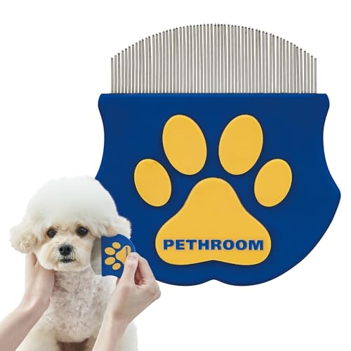 PETHROOM Professional Eye Comb for Pets | Stainless Steel Tear Stain Remover for Cats & Dogs | Gentle Round-Head Grooming ...