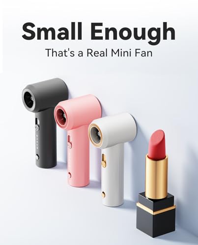 MUXNW Portable Fan For Travel Mini: Small Pocket Handheld Personal Rechargeable Battery Operated USB High Speed Keeping Co...