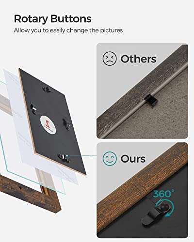 SONGMICS 4x6 Picture Frames Collage Wall Decor, 12-Pack Photo Collage Frame, Multi Picture Frame Set with Glass Front, Ass...