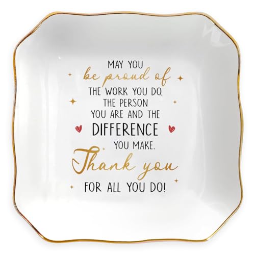 Appreciation Gift for Mom on Mothers day Birthday 2026 - Thank You Gifts for Mom Women, Inspirational Ring Jewelry Dish, R...