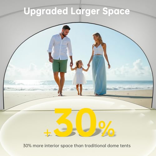 Raynesys Beach Tent Sun Shelter, Beach Shade Tent with UPF50+ UV Protection, Sun Shelter for 1-3 Person, Beaches Shade wit...