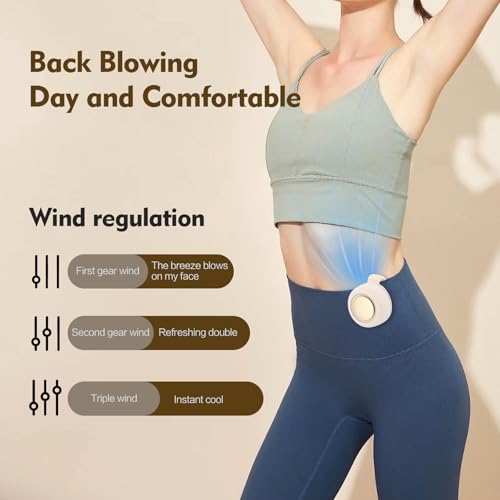 Portable Silent Mini Bladeless Electric Fan,Small fan Clip on for Shirt & Waist,2026 New Mini Bladeless Fan Clip On,Adjust...