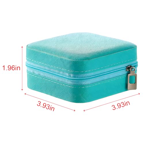 12 Pack Jewelry Box for Women, Mini Jewelry Travel Case PU Leather Organizer Box Small Portable Storage Holder for Womens ...