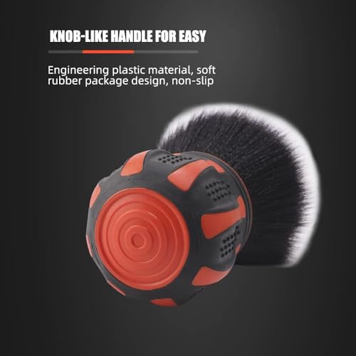 SPTA Ultra Soft Detailing Brush, Car Detail Brush, Orange Handle XL Synthetic Brush - Ultra Soft Bristles, Comes with Stor...