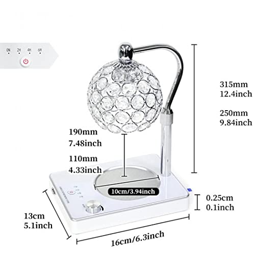 Elegant Style Fragrance Lamp, Height Adjustable Top Down Candle Warmer with Timer, Electric Wax Warmer for Home Office Chr...