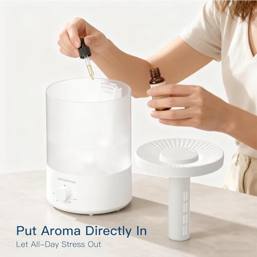 MegaWise Cool Mist Humidifiers for Babies, Bedroom, Nursery, Home and Office | Super Quiet Ultrasonic Vaporizer, Large To...