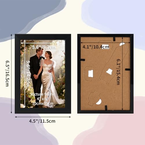 Wtrgas 4x6 Picture Frames Set of 10 for Displaying 4 x 6 Photos, Multi 4x6 Frames Collage for Wall or Tabletop, Horizontal...