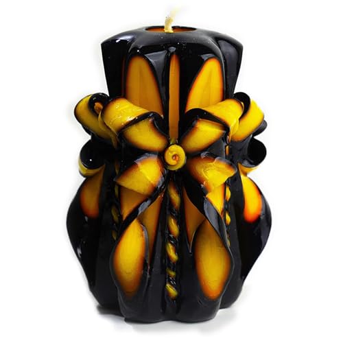 Carved Candle Artisan, Handcrafted Decorative Dipped, Home Decor, Fancy Unique Birthday Gift, New Year, Thanksgiving, Chri...