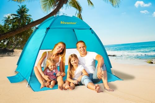 Alvantor® Beach Tent Beach Umbrella Outdoor Sun Shelter Cabana Automatic Instant Pop-Up UPF 50+ Portable Beach Shade Campi...