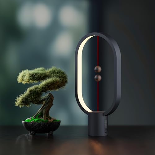 Xhope4u Table Lamp for Bedroom - Balance Lamp,Bedside Lamp with Touch Dimmer,Nightstand Lamp,3 Level Brightness Rechargere...
