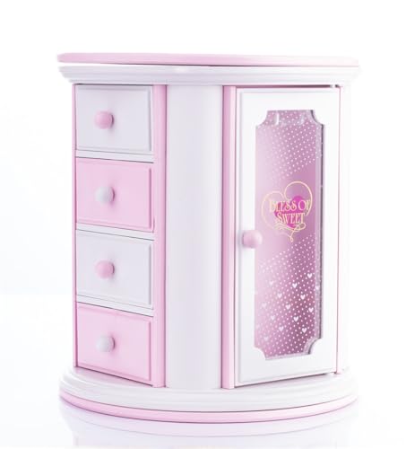 Renawe Girls Musical Jewelry Box Necklace Storage Accessories Gifts Cute Kids Jewelry Boxes for Little Girl Toddler Childr...