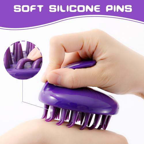 Cat Brush with Soft Rubber Pins, Washable Silicone Pet Brushes for Indoor Cats Kitty - Grooming Shedding Massage & Bath, R...