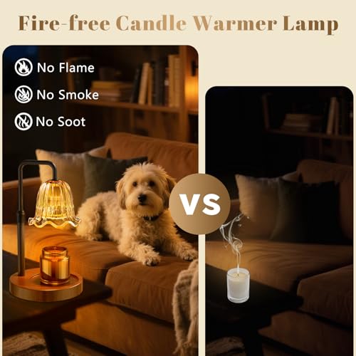 WarmEmbrace Candle Warmer Lamp with Timer Dimmer, Electric Candles Warmer Lamps for New Home Room Decor, Valentines Day Gi...