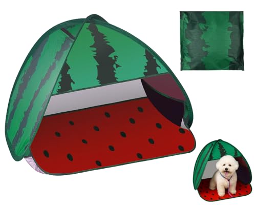 YCConcept Mini Tent for Pets Small Dog Tent for Beach Portable Pop Up Sun Shade Shelter with Phone Compartment for Puppy a...