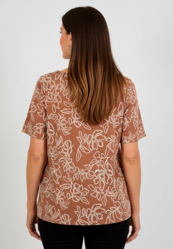 Jessica London Women's Plus Size Stretch Cotton Cuff Tee