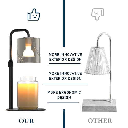 HLTGC Candle Warmer Lamp with Timer Dimmer, with 2 Bulbs,Adjustable Height,Mothers Day Gifts for Mom,Birthday Gifts for Wo...