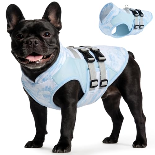 DORA BRIDAL Dog Cooling Vest for Summer, Lightweight Breathable Mesh Cooler Jacket with Harness, Soft Pet Cooling Shirt fo...