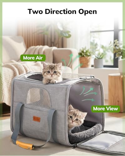 Morpilot Pet Travel Carrier Bag, Soft-Sided Dog Carrier Cat Carrier Pet Carrier, for Large Cats and Medium Puppies up to 2...