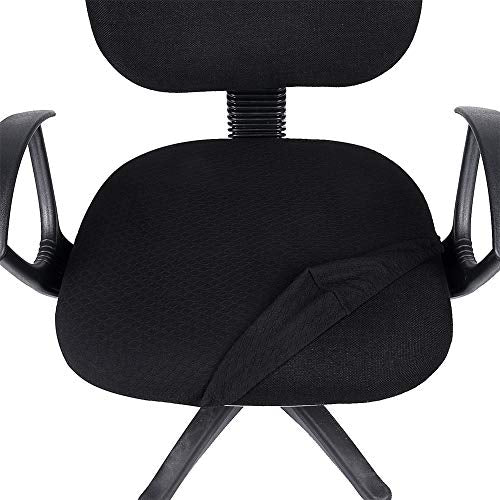 Smiry Stretch Jacquard Office Computer Chair Seat Covers, Removable Washable Anti-dust Desk Chair Seat Cushion Protectors...