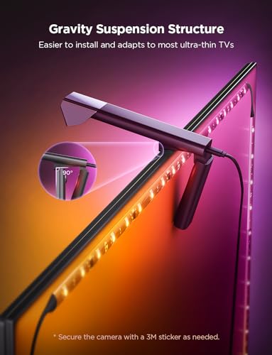 Govee TV Backlight 3 Lite with Fish-Eye Correction Function Sync to 75-85 Inch TVs, 16.4ft RGBICW Wi-Fi LED Strip Lights w...