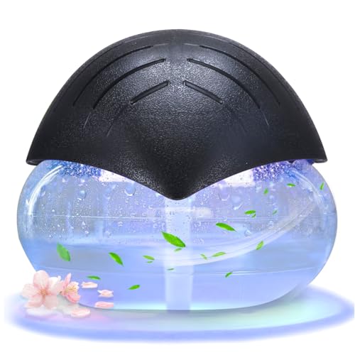 Air Freshener（Black） - for Home, Bedroom, Office and Warehouse - Essential Oil Aroma Diffuser with LED Color Night Light a...