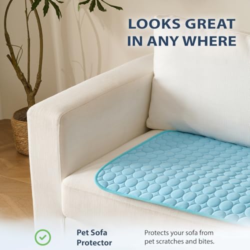 MICROCOSMOS Summer Cooling Mat & Sleeping Pad- Water Absorption Top, Materials Safe, Easy Carry, EZ Clean. Keep Cooling fo...