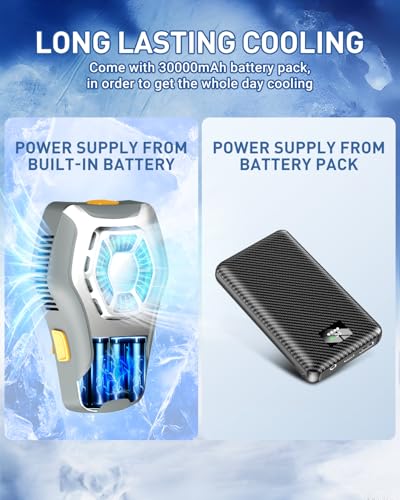 THOUSTA Portable Cooling Vest with 30000mAh Battery, Wearable Cooler with Chest Pack, Lightweight Heat Relief Gear